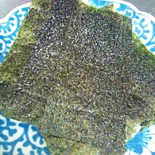 残った寿司海苔で「韓国海苔」
